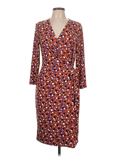 Pre-owned Anne Klein Cocktail Dress In Brown