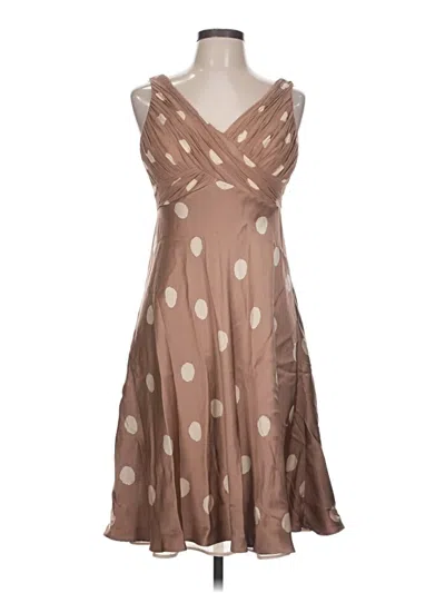 Pre-owned Anne Klein Cocktail Dress In Brown