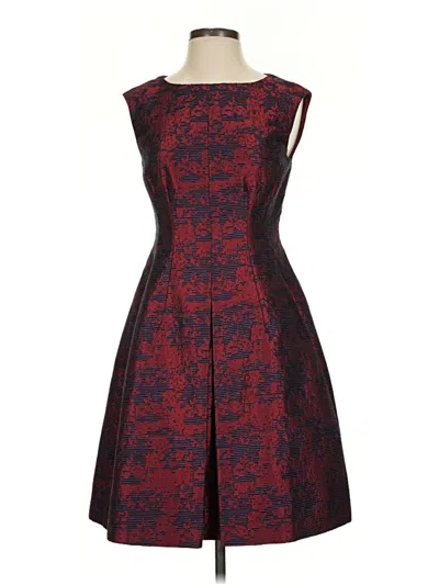 Pre-owned Anne Klein Cocktail Dress In Burgundy