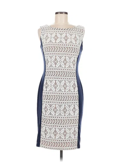 Pre-owned Anne Klein Cocktail Dress In White