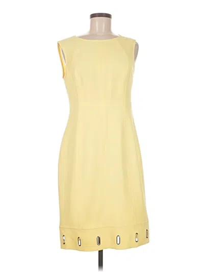 Pre-owned Anne Klein Cocktail Dress In Yellow