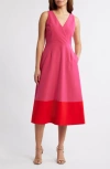 Anne Klein Colorblocked Midi Dress