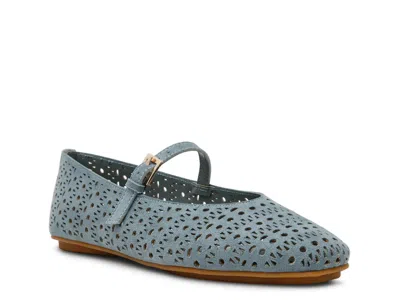 Anne Klein Connie Mary Jane Flat In Blue