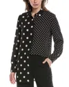 Anne Klein Contrast Blouse In Black