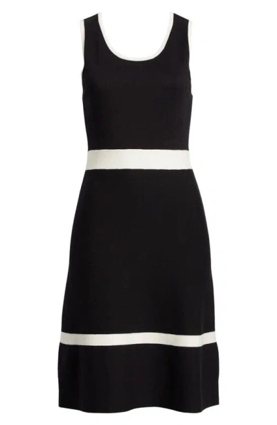 ANNE KLEIN CONTRAST SLEEVELESS DRESS