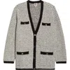 Anne Klein Knit Houndstooth Cardigan In Multi