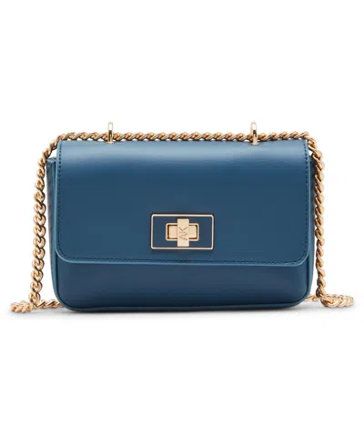 Anne Klein Convertible Flap Small Crossbody Bag In Blue