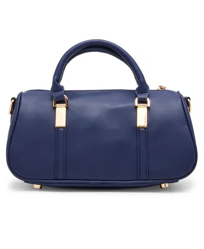 Anne Klein Convertible Strap Small Barrel Bag In Blue