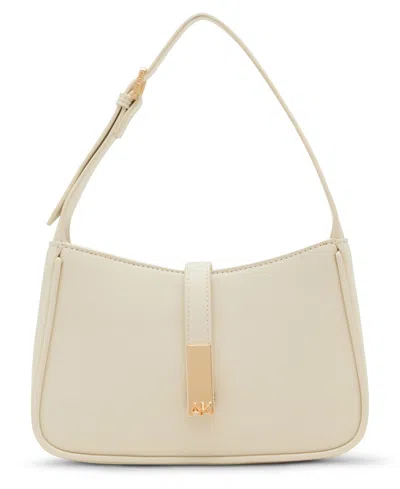 Anne Klein Convertible Strap Small Shoulder Bag In White