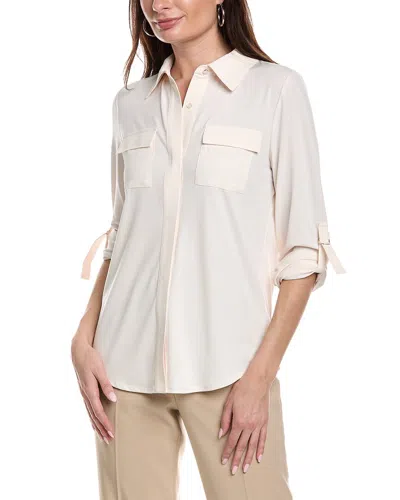 Anne Klein Convertible Utility Top In White