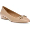 Anne Klein Women's Cora Tailored Ballet Flats In Beige Smooth