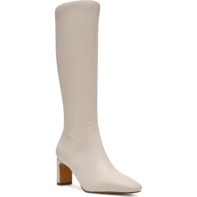 Anne Klein Corbin Knee High Faux Leather Boot In White