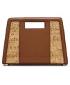 Anne Klein Cork Convertible Strap Clutch Bag In Brown