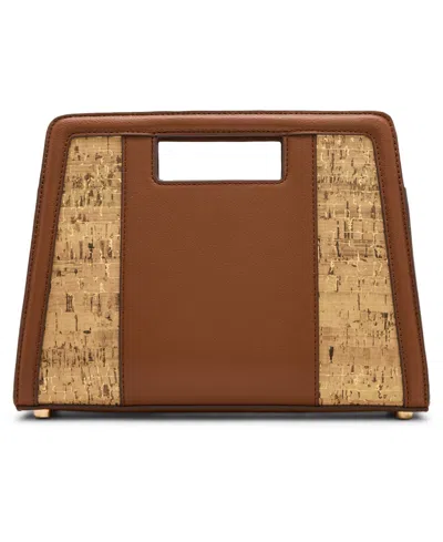 Anne Klein Cork Convertible Strap Clutch Bag In Brown