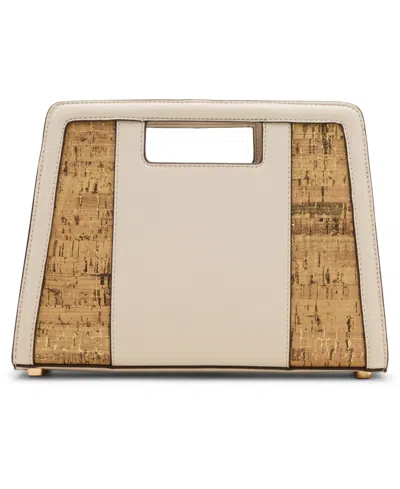 Anne Klein Cork Convertible Strap Clutch Bag In White