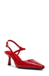 Anne Klein Cosmo Ankle Strap Pump In Deep Red