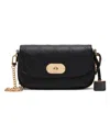Anne Klein Covered Buckle Small Crossbody Bag In Black