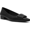 Anne Klein Crawford Pointed Toe Flat In Black