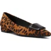 Anne Klein Crawford Pointed Toe Flat In Animal Print