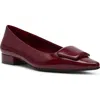 Anne Klein Crawford Pointed Toe Flat In Burgundy