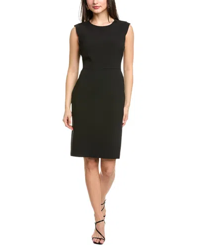 Anne Klein Crepe Sheath Dress In Black