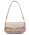 Anne Klein Crescent Small Shoulder Bag In Animal Print