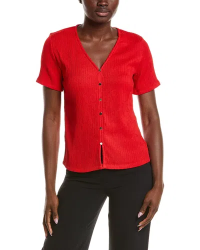 Anne Klein Crinkle Top In Pink