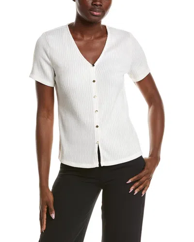 Anne Klein Crinkle Top In White