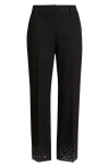 Anne Klein Crop Flare Pants In Black