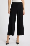 Anne Klein Crop Palazzo Pants In Anne Black