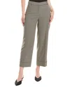 Anne Klein Cuff Flat Front Pants In Black