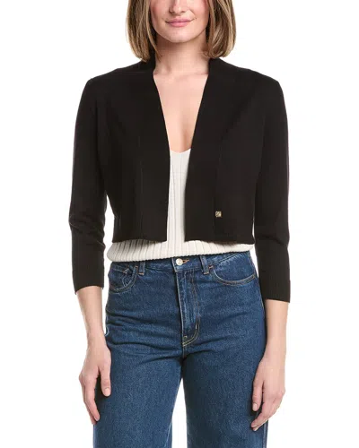 Anne Klein Cropped Shrug Top In Black