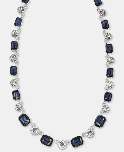 Anne Klein Crystal All-around Collar Necklace, 16" + 3" Extender In Blue