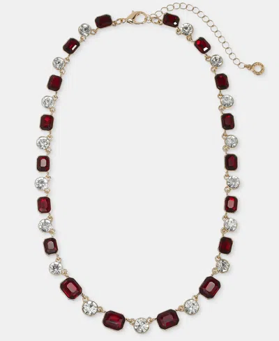 Anne Klein Crystal All-around Collar Necklace, 16" + 3" Extender In Gold