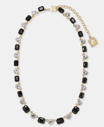 Anne Klein Crystal All-around Collar Necklace, 16" + 3" Extender In Gold