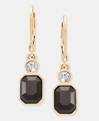 Anne Klein Crystal Drop Earrings In Gold
