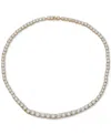 Anne Klein Crystal Tennis Style 16" Collar Necklace In Gold