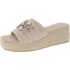 Anne Klein Crystal Espadrille Slide Sandal In Multi