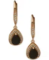 Anne Klein Cubic Zirconia Gold-tone Pear Drop Earrings In Gold