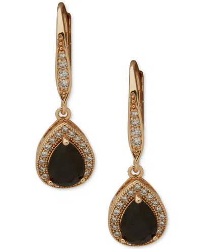Anne Klein Cubic Zirconia Gold-tone Pear Drop Earrings