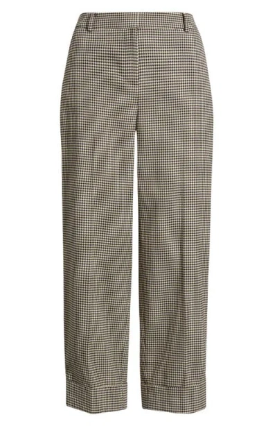 Anne Klein Cuff Flat Front Pants In Gray