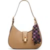 Anne Klein Curved Shoulder Bag In Brown