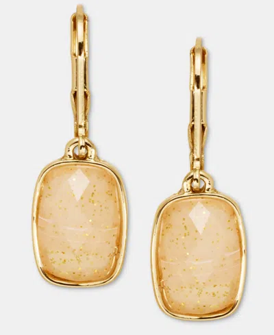 Anne Klein Cushion-cut Stone Drop Earrings In Multi