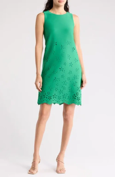 Anne Klein Cutout Sleeveless Shift In Green Clove