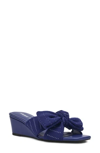 ANNE KLEIN ANNE KLEIN DARA BOW WEDGE SLIDE SANDAL