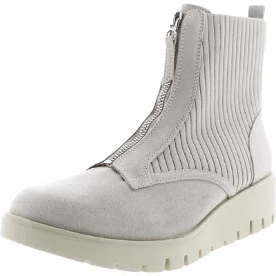 Anne Klein Del Womens Zipper Ankle Boots In Nude