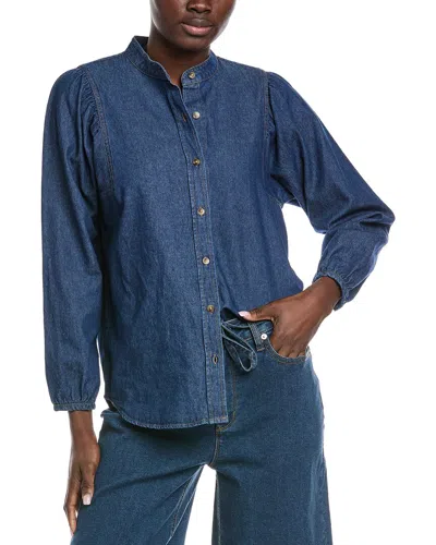 Anne Klein Denim Shirt In Blue