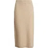 Anne Klein Diamond Stitch Sweater Skirt In Brown