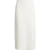 Anne Klein Diamond Stitch Sweater Skirt In White