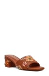 Anne Klein Dolls Block Heel Sandal In Brown
